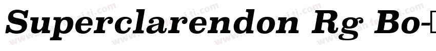Superclarendon Rg Bo字体转换